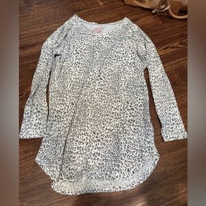 Victoria's Secret Gray Leopard Long Sleeve night gown